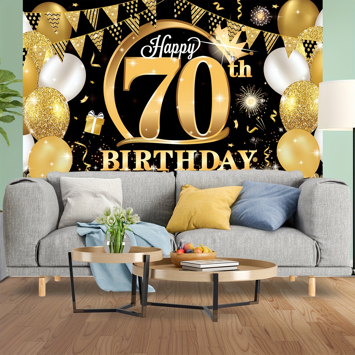 1pc Decorazione Festa Compleanno 70 Anni Banner - Temu Italy