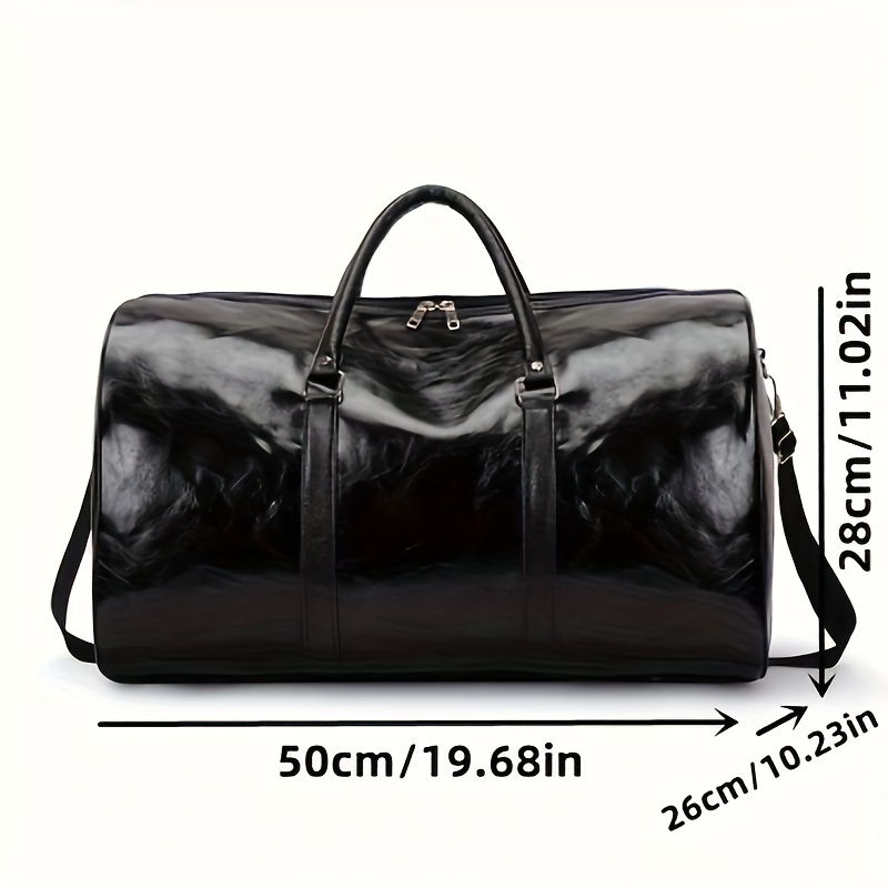 Men's High Quality Pu Leather Travel Bags Large Capacity - Temu Poland