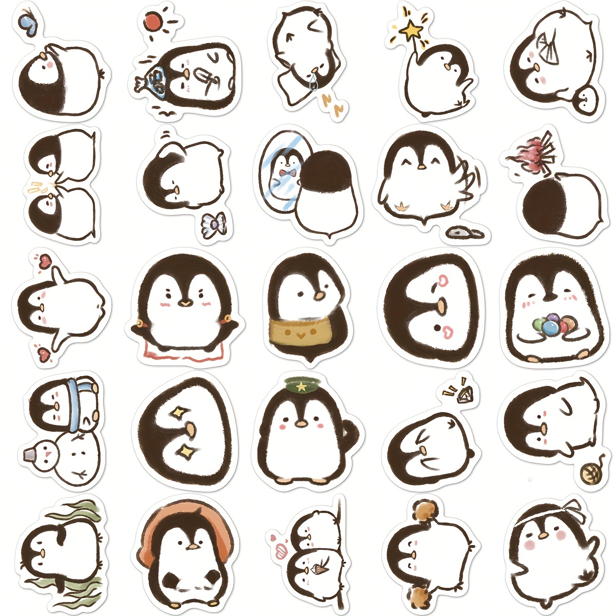 Penguin Stickers Roll, Cute Sticker Pack, Laptop,waterbottle,  Phone,skateboard,guitar,helmet,bike Decor - Temu