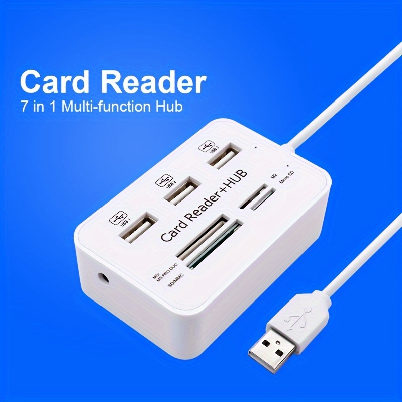 

Microdrive 7-in-1 Usb Card Reader - Compatible With , Sd Cards & Flash Drives