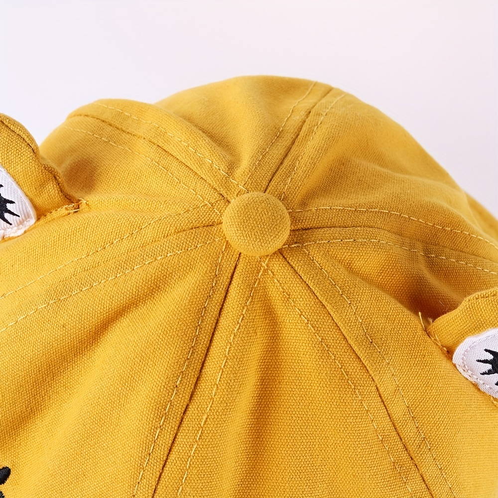 Frog Cartoon Bucket Hat Embroidery Solid Unisex Basin Hat Sunshade Travel Beach