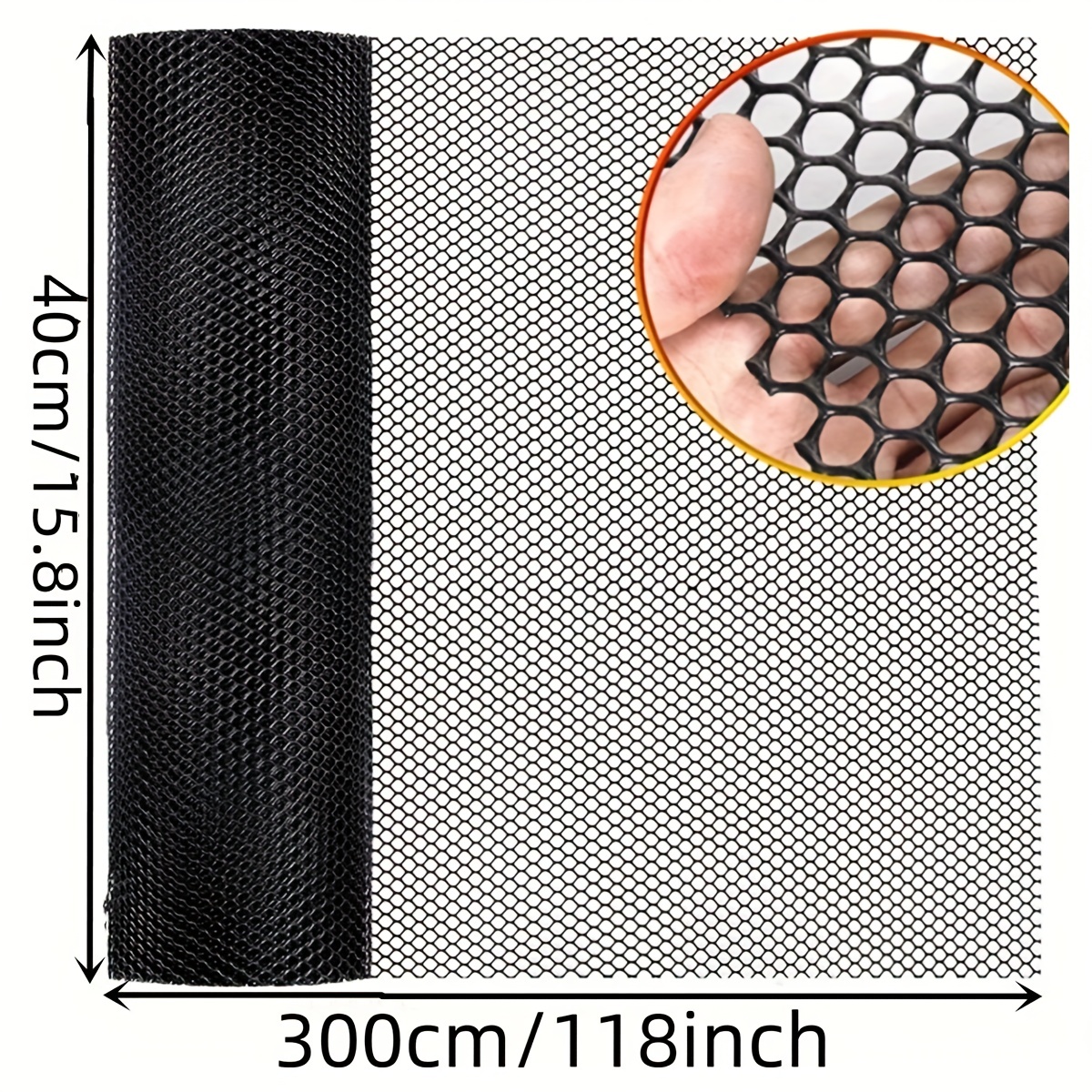 Thyle 3 Pack Plastic Chicken Wire Fence Mesh, 15.7 in x 10 ft Garden  Netting Roll, Poultry Fence Chicken Fence Hexagonal Fencing Wire for  Gardening, Floral Netting, Construction Barrier Netting, Black - Yahoo  Shopping