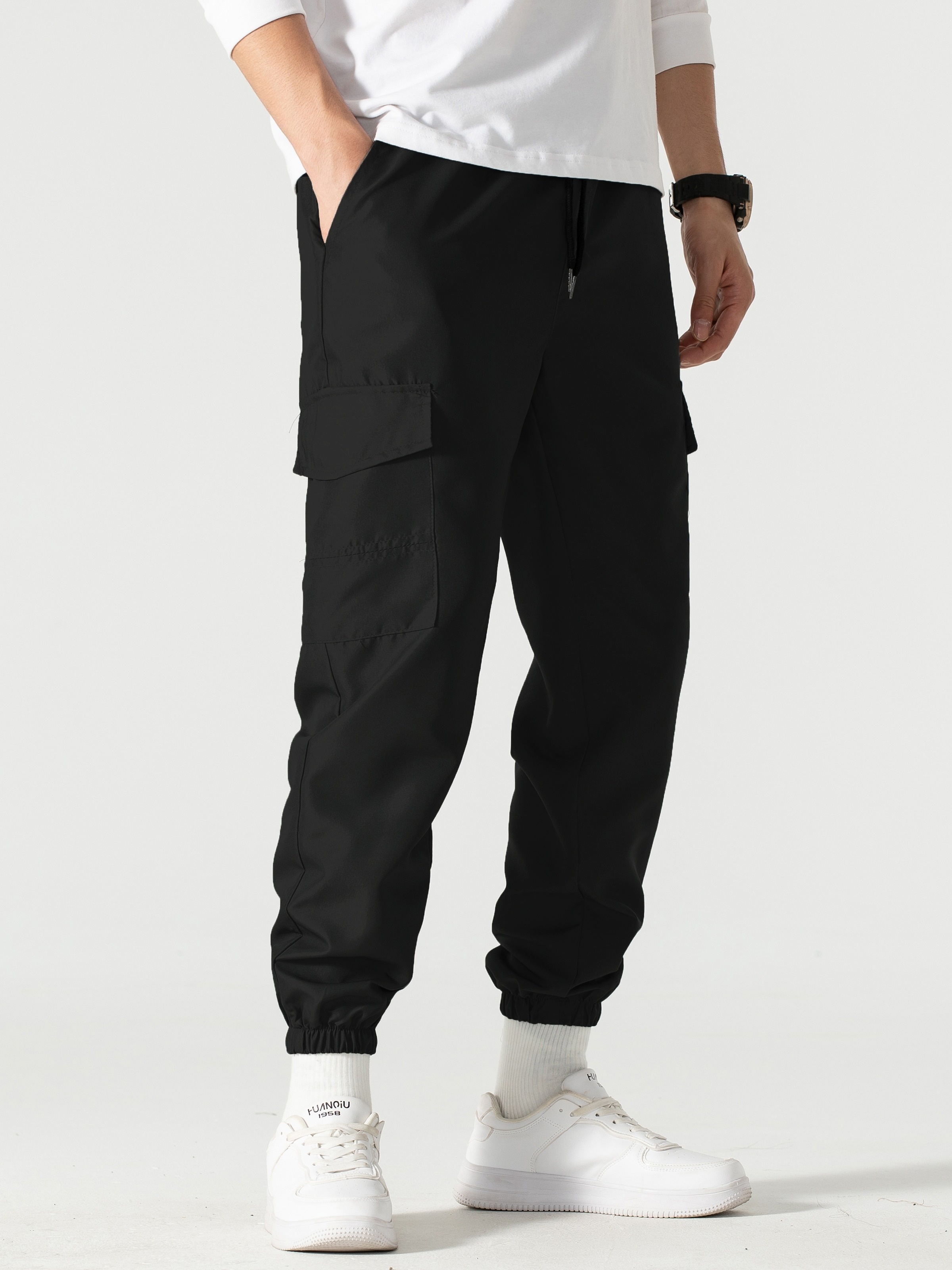 Unique Design Multi Flap Pockets Cargo Pants Men's Casual - Temu United  Kingdom