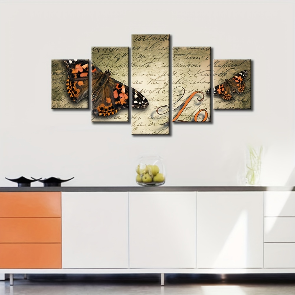 Juego de cortina de cocina / Cortina para bar, pintada a mano, diseño de  mariposas que vuelan, 3 piezas