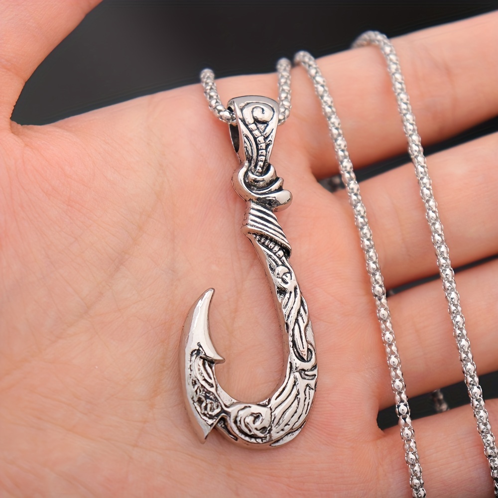 Experience the Power of the Sea: Viking Necklace With Fish Hook