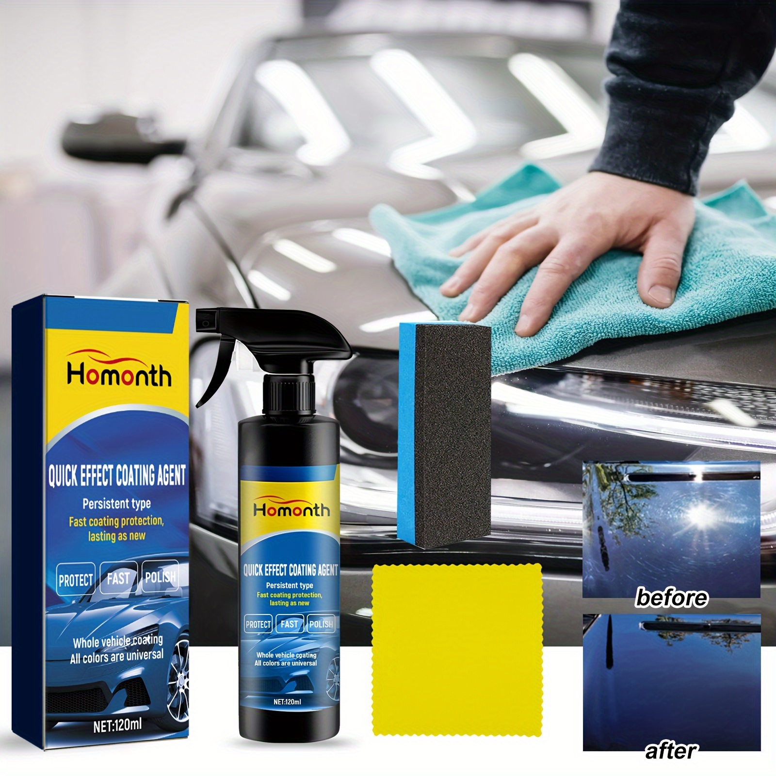 3 In 1 Hochschutz Schnell Auto Lack Spray Selbstwirkend Farbwechsel  Reinigung Beschichtungsspray - Industrie & Handel - Temu Germany
