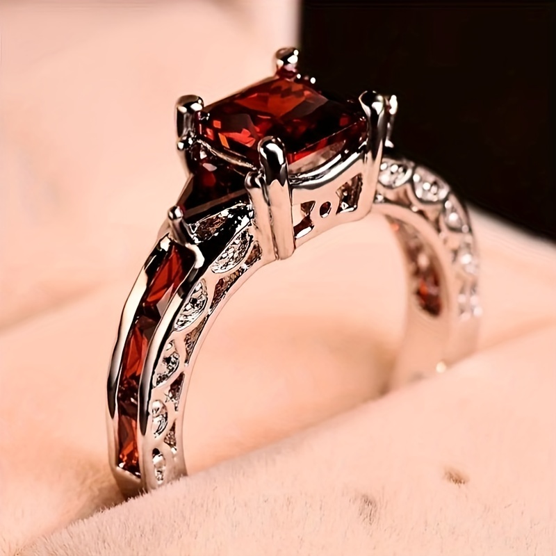 Men's Zircon Ring, Elegant Design