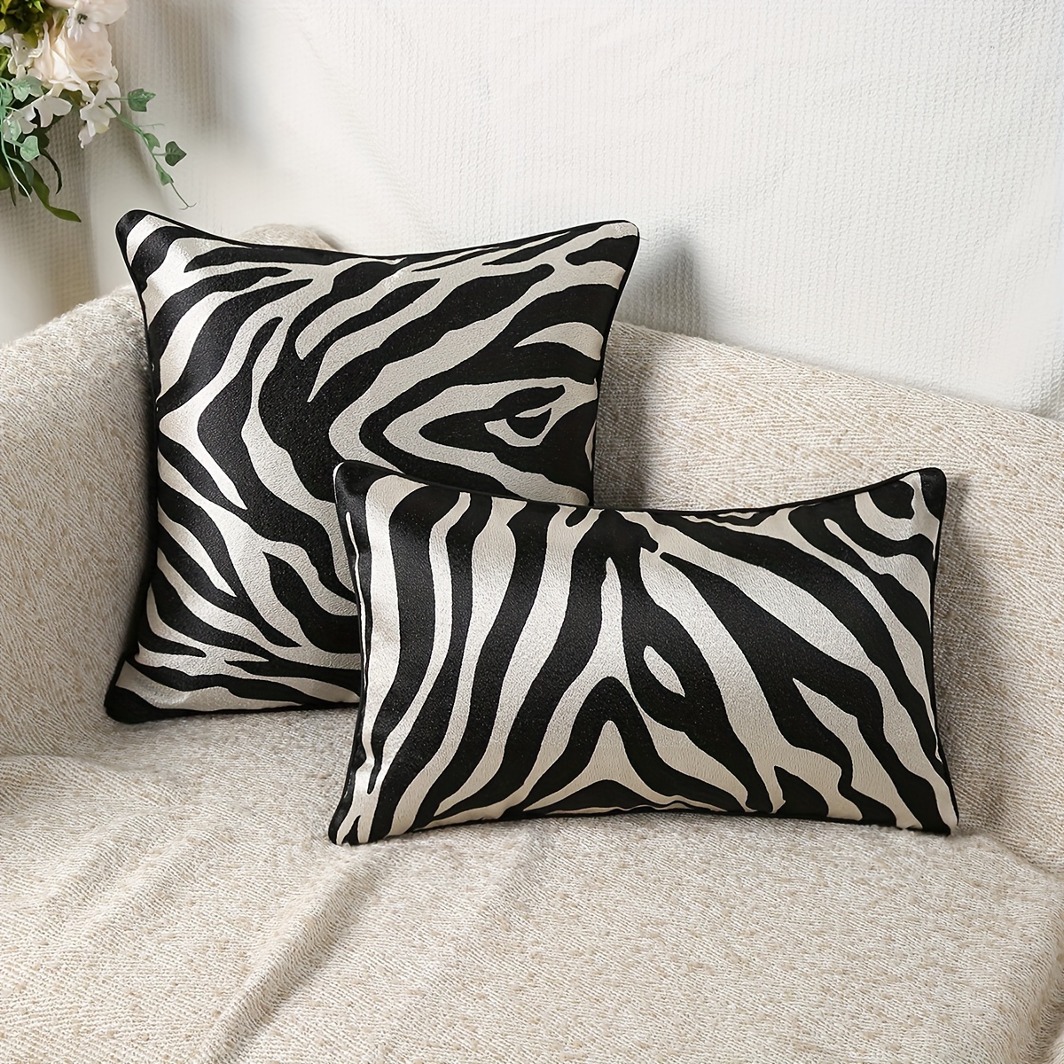 Zebra print pillow outlet cases