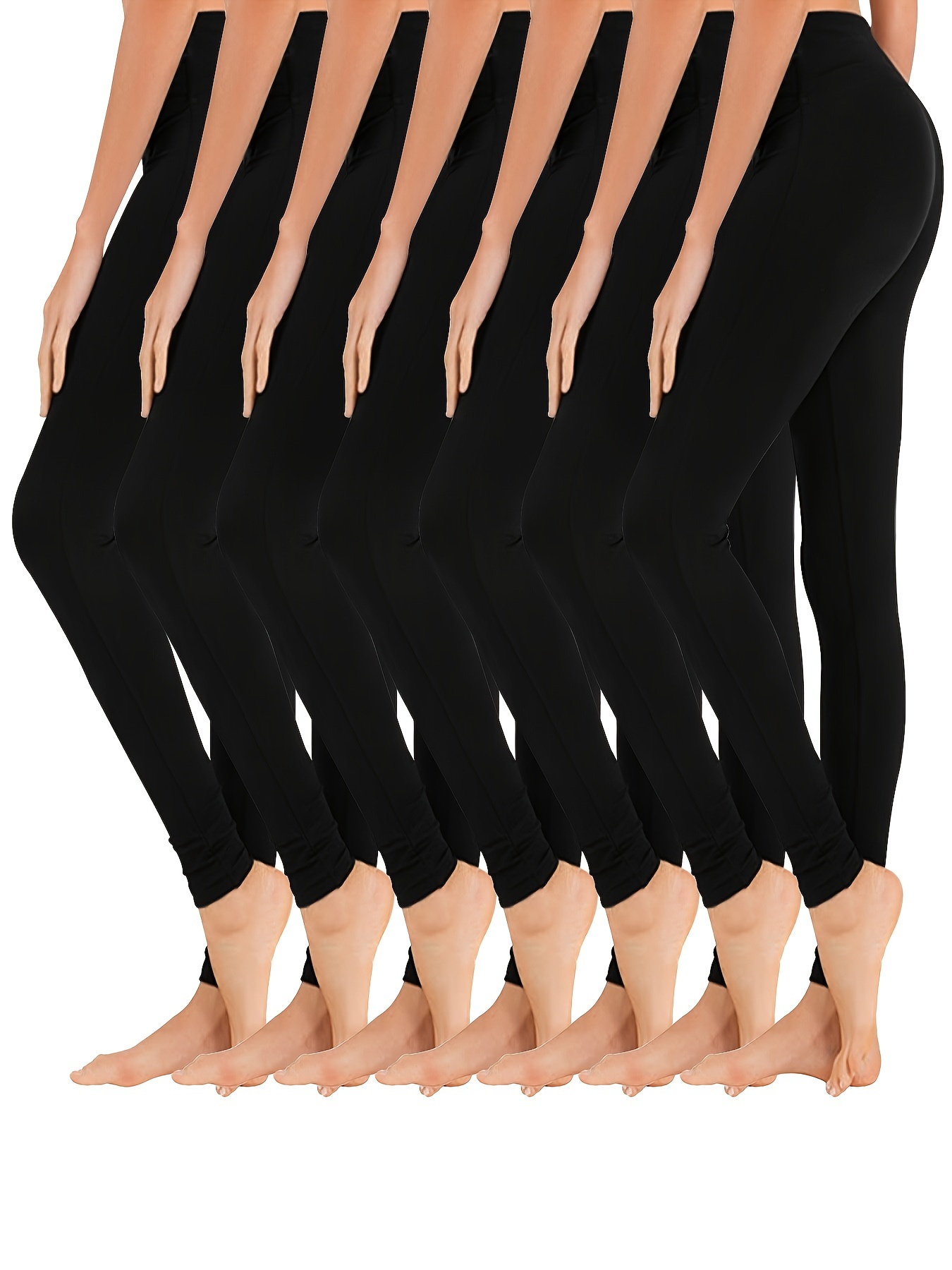 Women's High Waisted Sports Yoga Leggings Soft Tummy Control - Temu