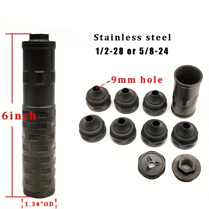 6inch Stainless Steel Fuel Filter 9mm Hole Baffle Cups 1 2 28 5 8x24