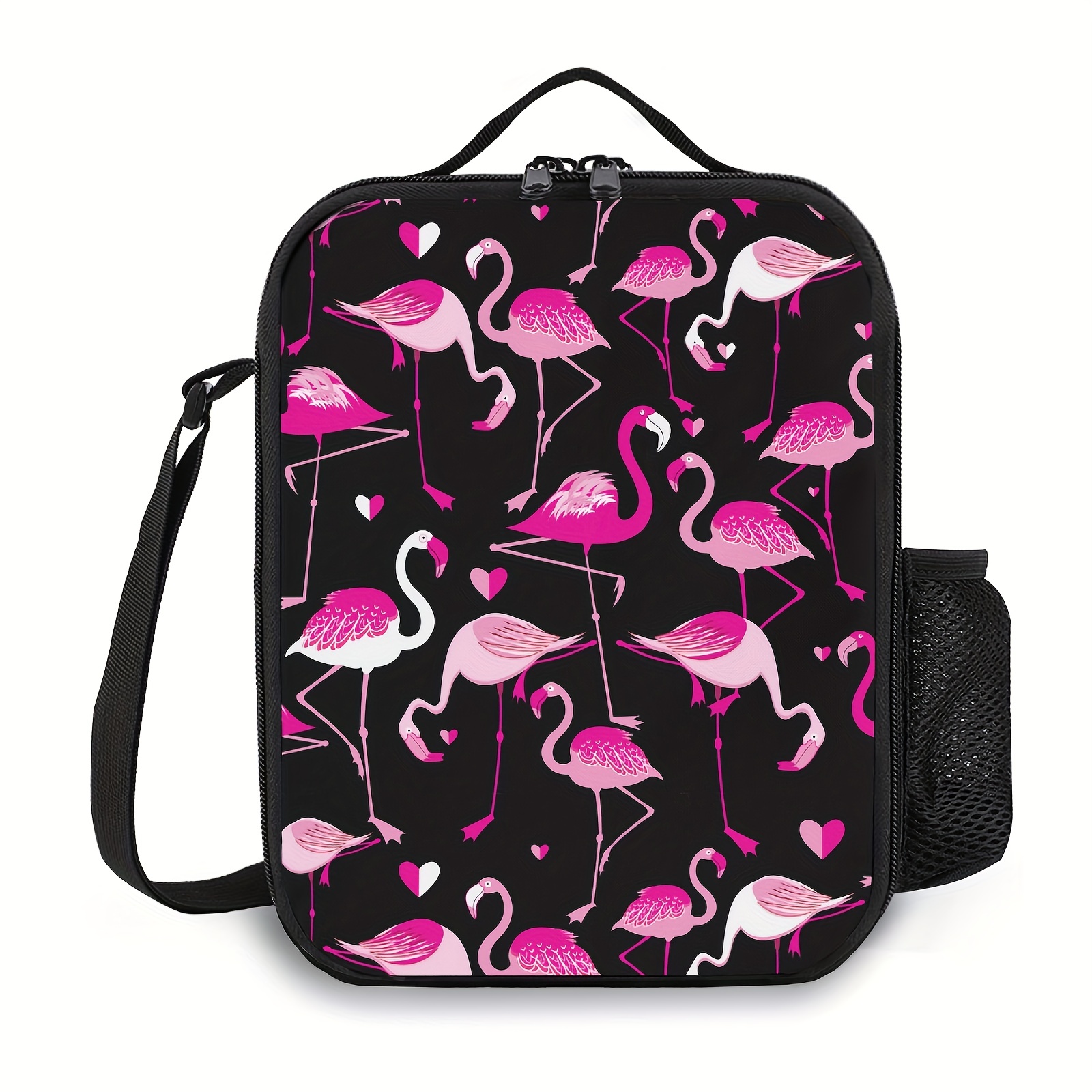 Flamingo Pattern Insulated Lunch Bag, Modern Reusable Portable Lunch Bag  For Office Work School Picnic Beach - Temu