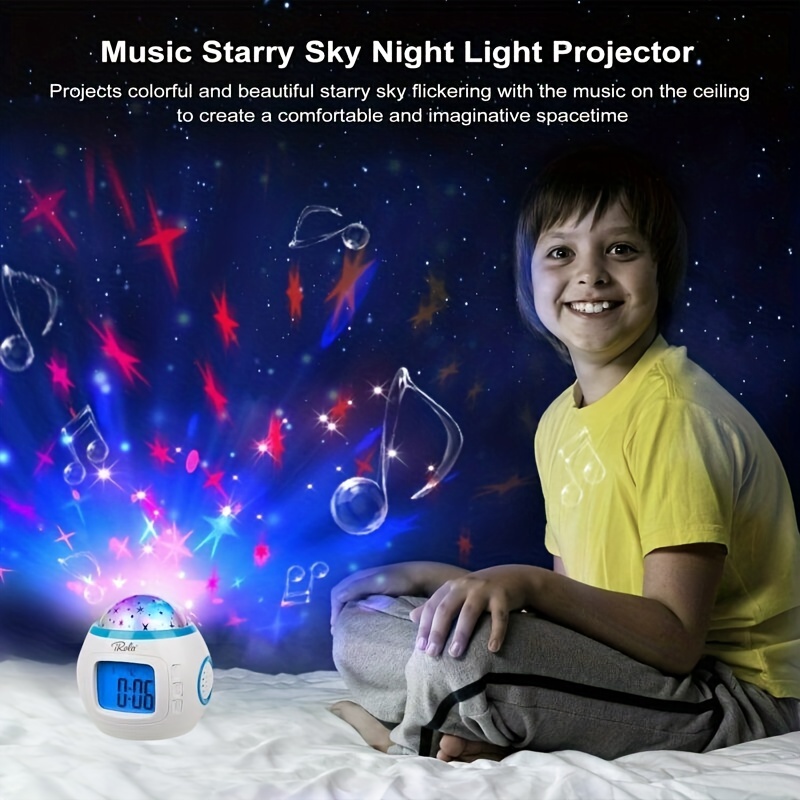 Reveil Enfant Veilleuse Musicale Et Lumineuse Projecteur Ciel