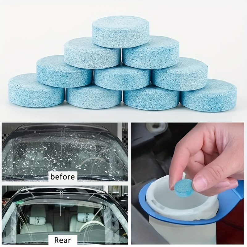 1/5/10/20/100pcs Car Effervescent Tablets Windshield Washer Fluid  Concentrated Glass Water Wiper Solid Cleaner Car Accessary
