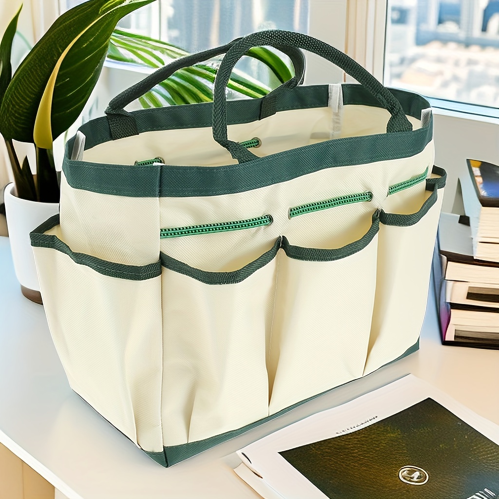 Large Craft Storage Tote Bag With 9 Pockets Artist Tote Bag - Temu