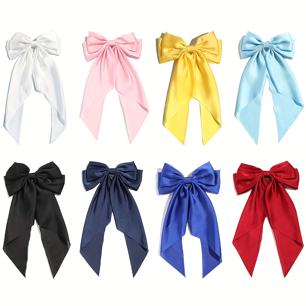 Temu Gentle and Elegant Solid Color Multi-Layered Bow Ribbon Large Size Spring Hairpin Women's Daily Life Ball Party Hair Clip, Hair, Christmas Gifts