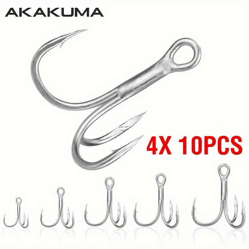 2# 4# 6# 8# 10#fishing Treble Hooks Super Sharp Solid Triple - Temu