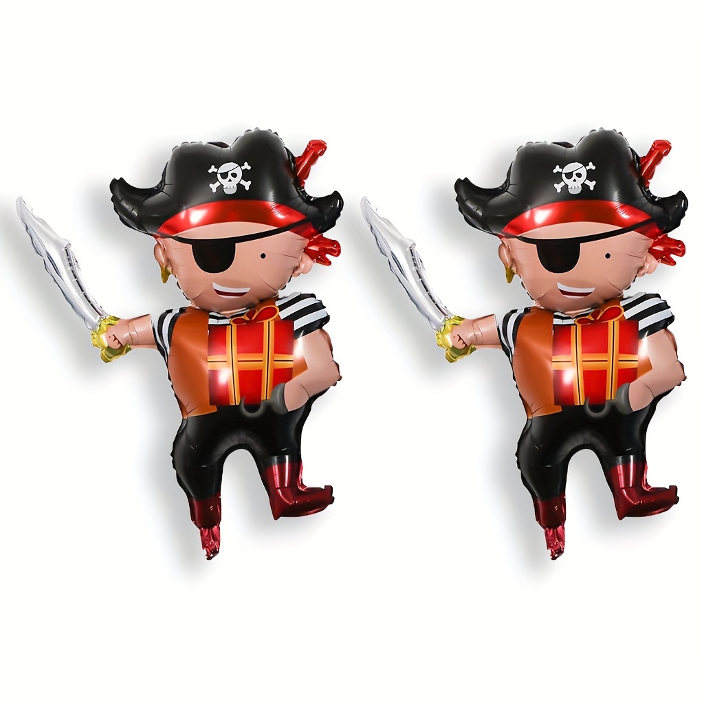 2pcs/3pcs Pirate Balloons, Thanksgiving Halloween Christmas Decorations, Pirate Ship Balloons, Holiday Decorations, Scene Decoration Balloons