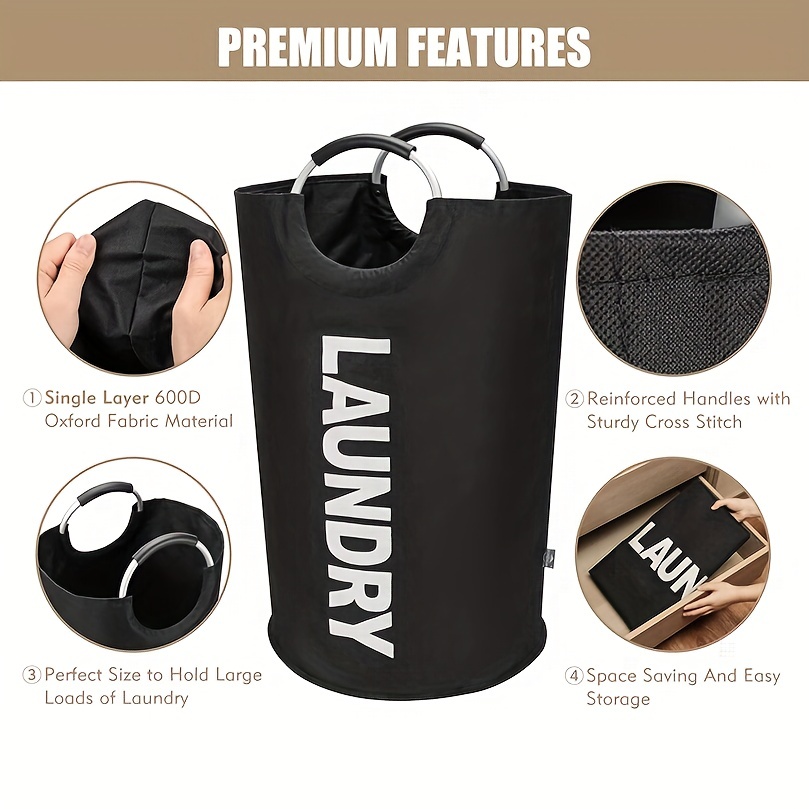 Round Laundry Bag With Alloy Handle