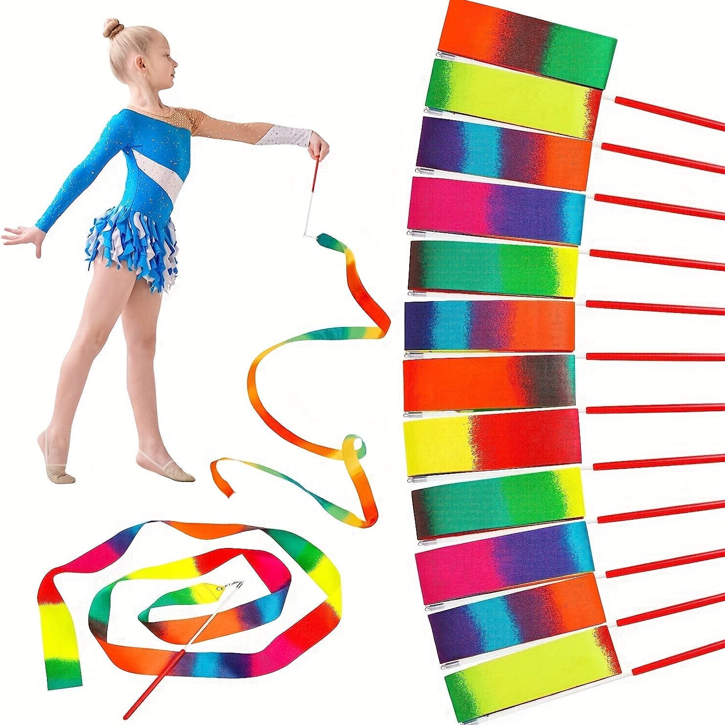 Rainbow Dancer Ribbon Wand, KIDS