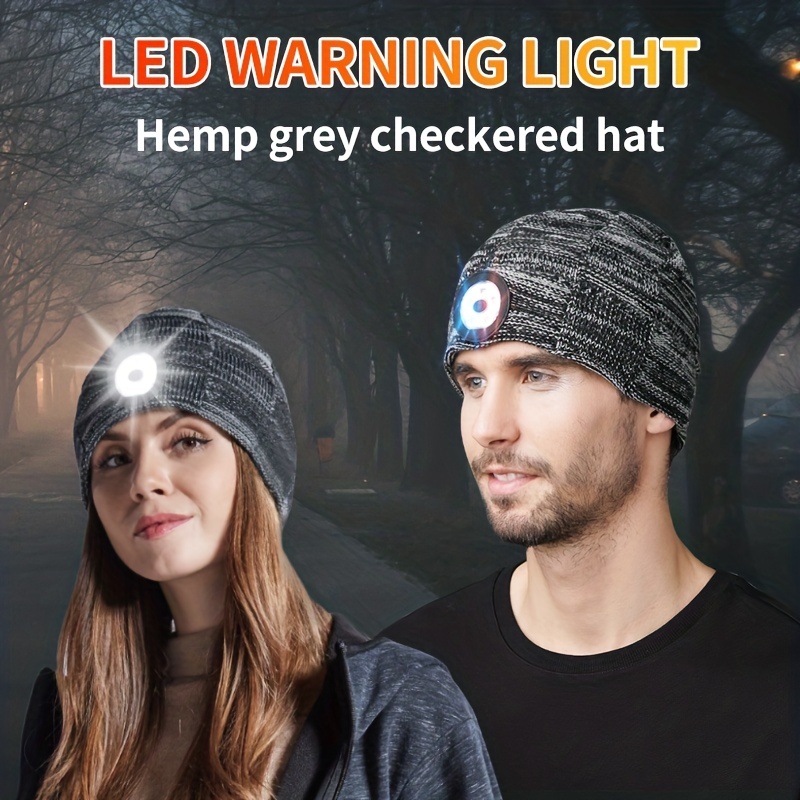 Plush And Warm Led Light Hat, For Outdoor Night Running, Cycling Temu  Australia