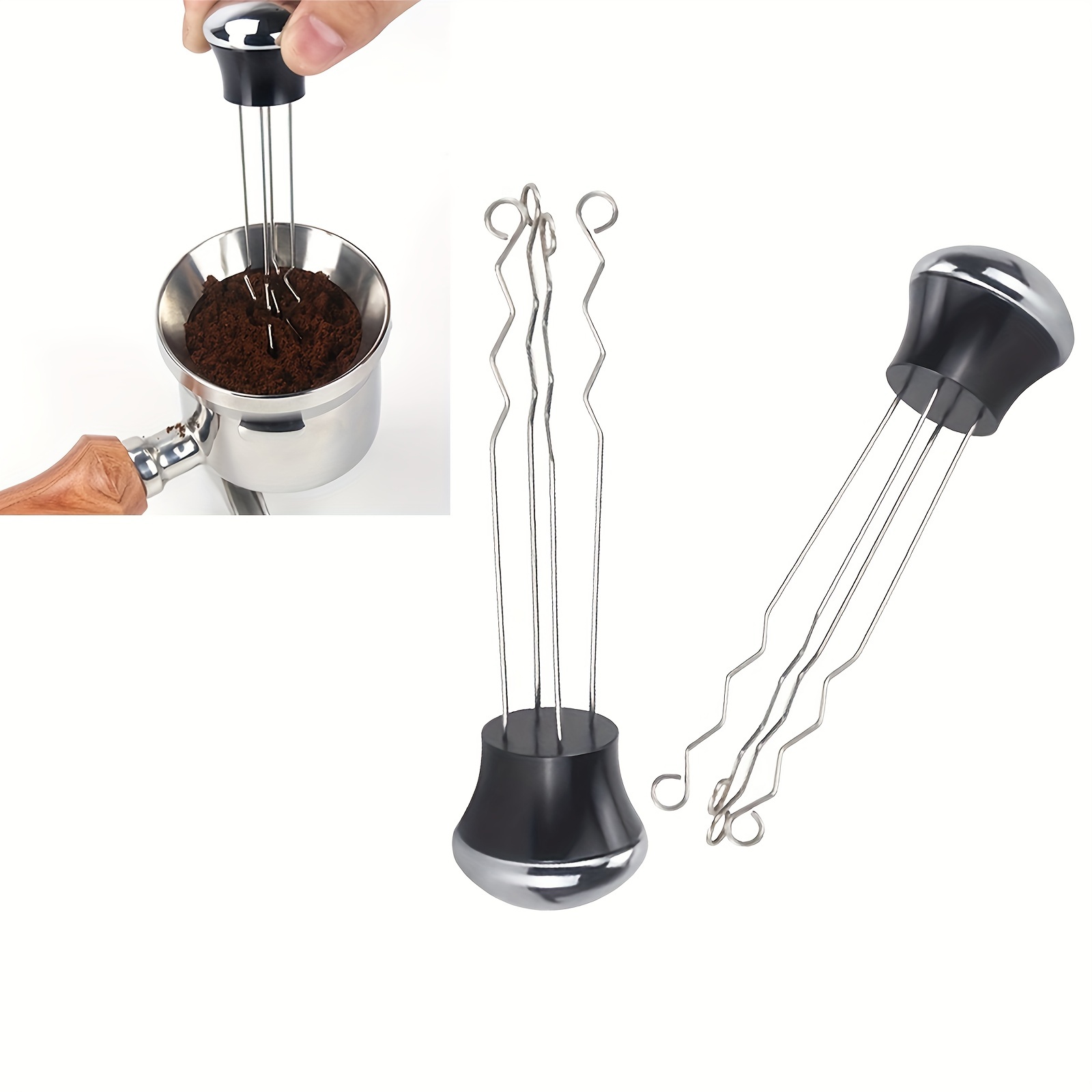 1pc Espresso Coffee Stirrer Standable, Coffee Distribution Tool Stainless  Steel Espresso Hand Tamper Tool Coffee Powder Stirring Tool Espresso Barista