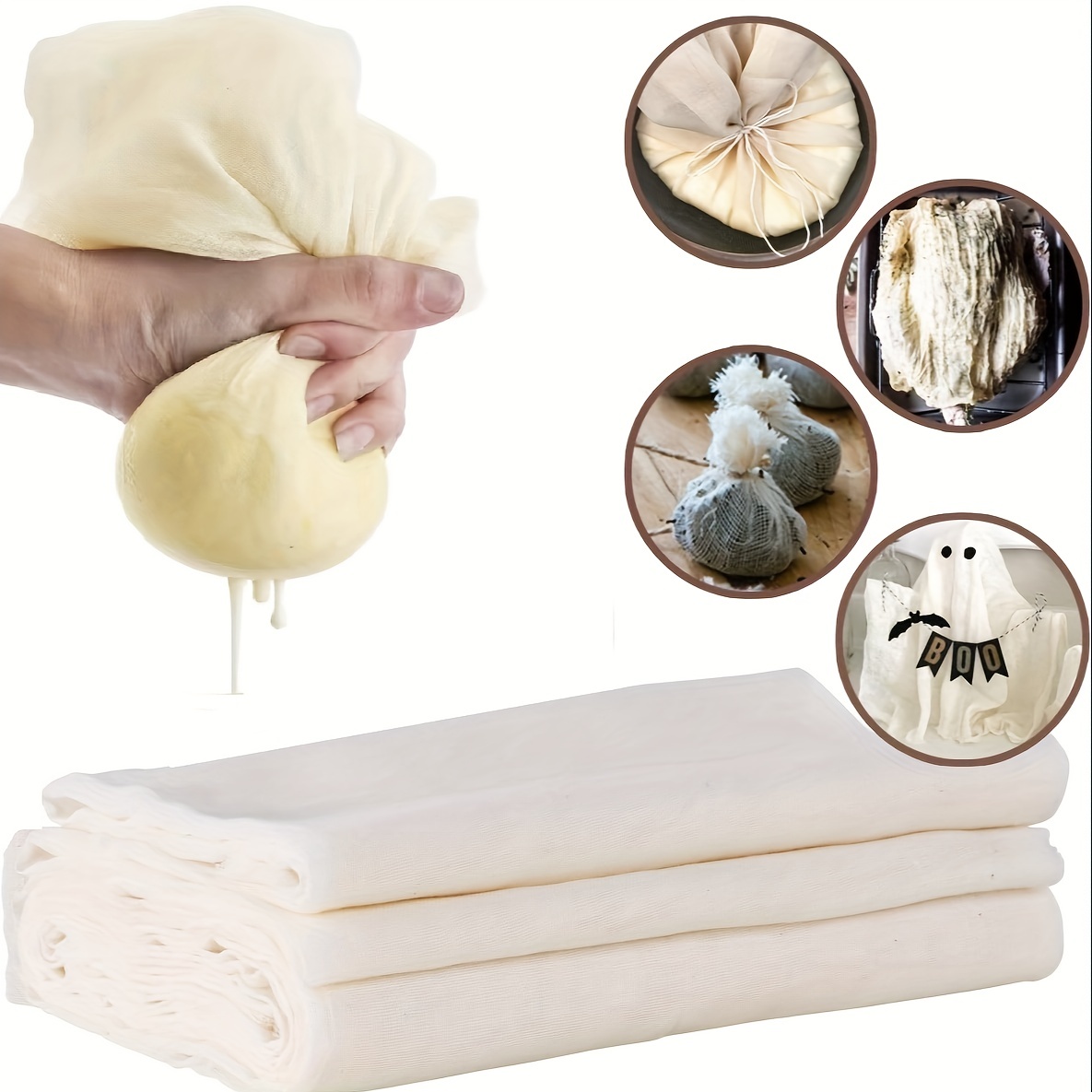 Cheesecloth Reusable Cheese Cloth Straining 100% Unbleached - Temu