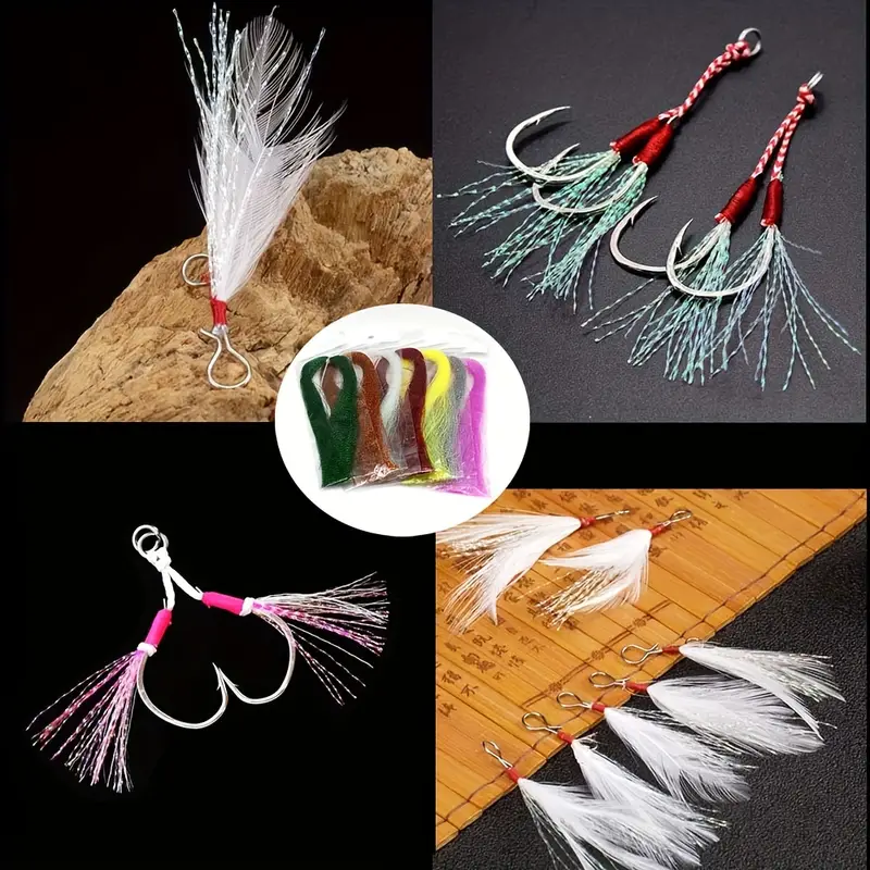 Vibrant Holographic Tinsel Fly Tying Lure Making Mixed - Temu