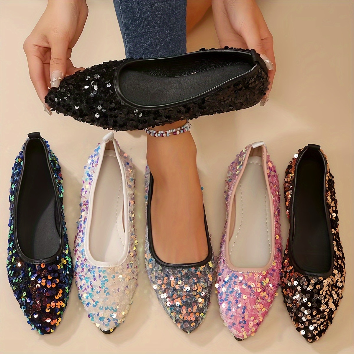 Sequin Shoes - Temu New Zealand