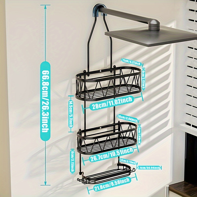 Three Tier Shower Shelf Rustproof And Waterproof Hanging - Temu