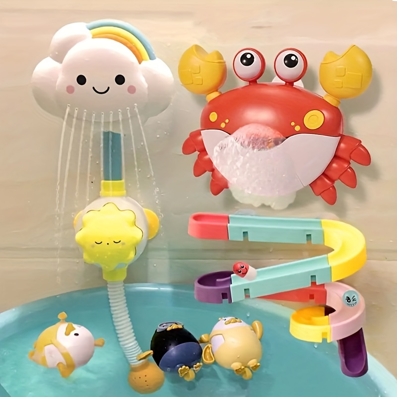  Juguetes de baño de animales del océano, juego de 6 juguetes de  baño no tóxicos para bebés de 6 a 12 meses, juguetes divertidos y seguros  para la bañera para niños