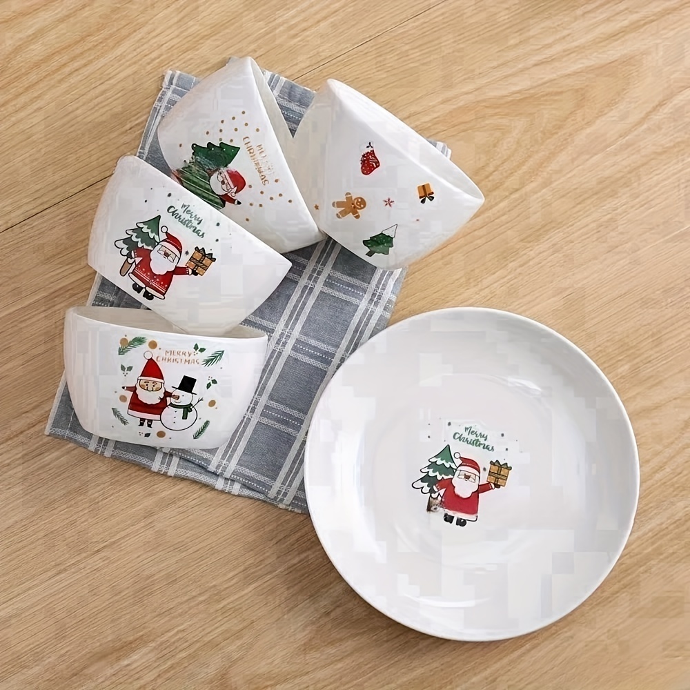 Snowman Mixed Appetizer Plates - Set of 4