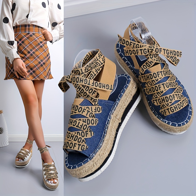 Fashion Summer Espadrille Sandals, Wedge Sandals, Women Platform Thick Sole  Fisherman Summer Comfort Vacation Shoes - Temu