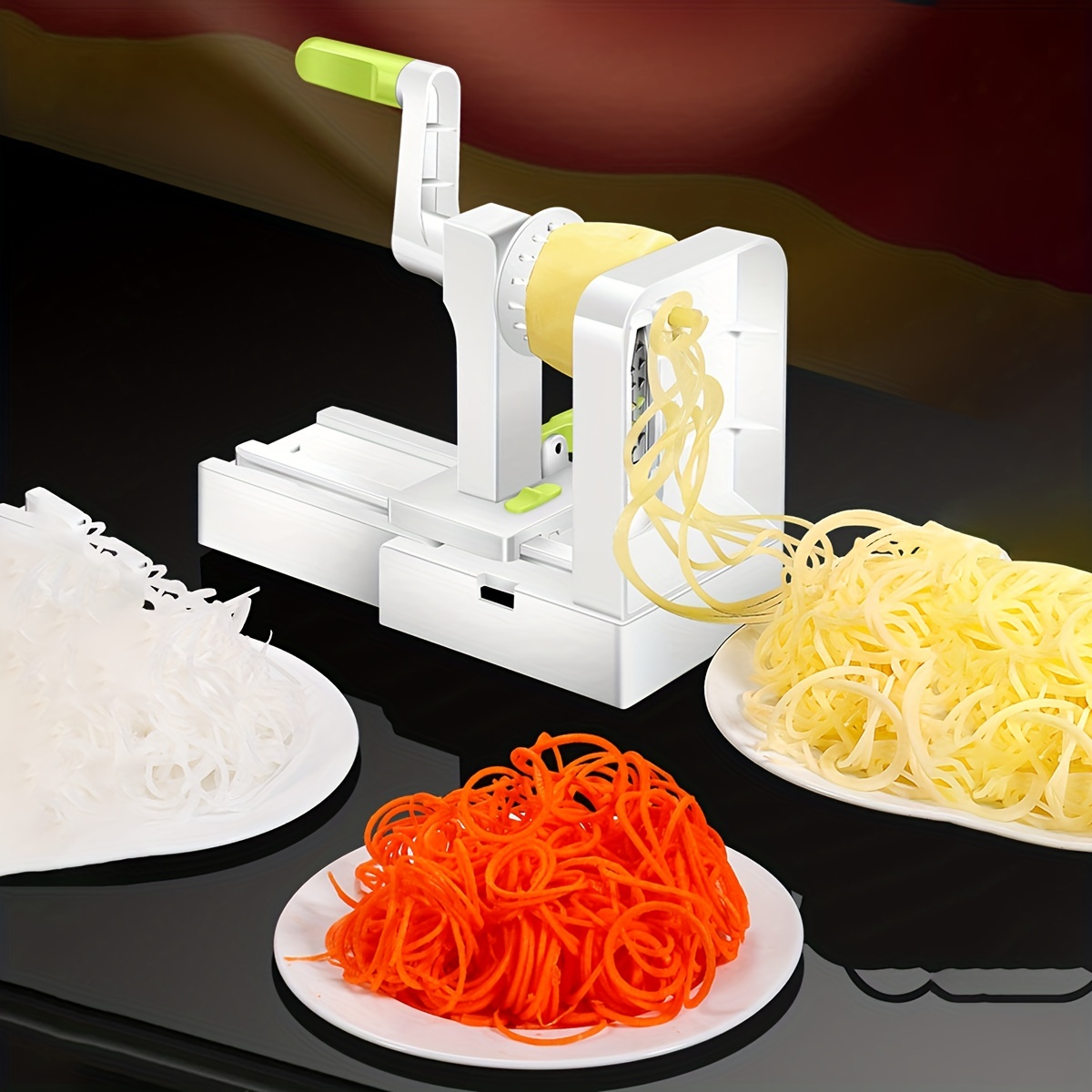 Spiralizer for Veggies, 4 in 1 Zoodles Spiralizer, Zucchini Noodle Maker,  Zucchini Spiralizer for Veggies Noodles
