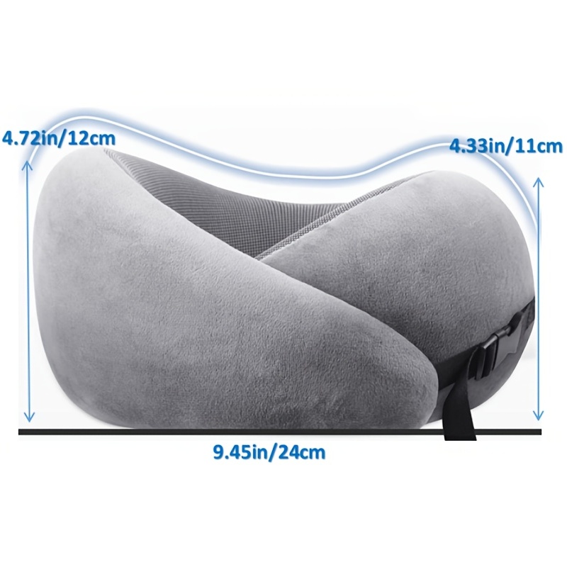 Memory Foam Travel Pillow Soft Neck Support for Sleeping Rest Comfortable Cover
