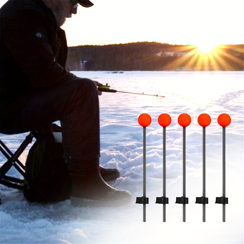 Portable Stainless Steel Red Ball Spring For Winter Fishing - Temu
