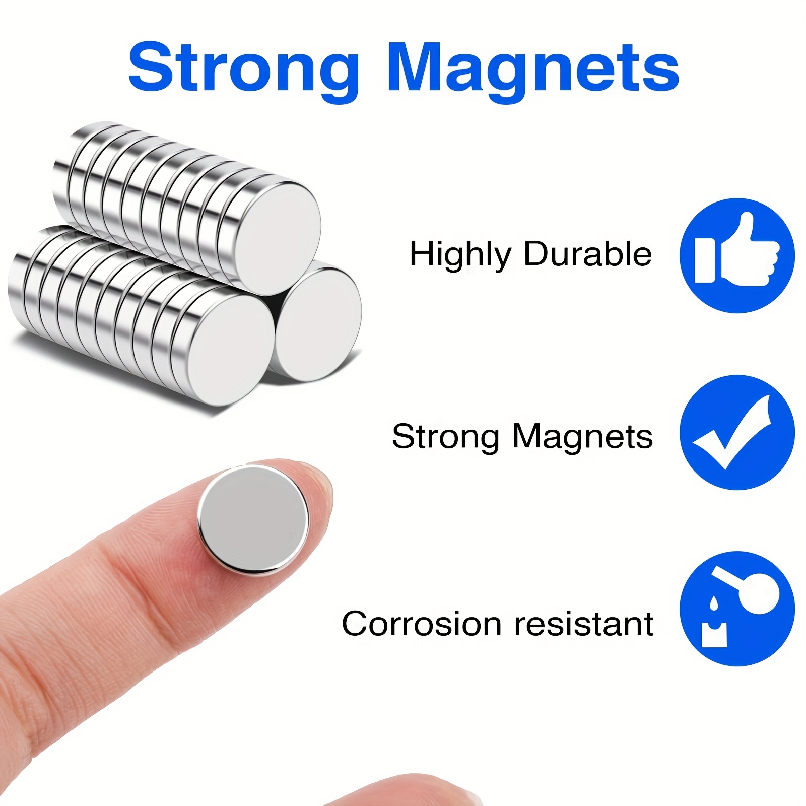 Strong Rare Earth Magnets, Small Round Fridge Magnets For Whiteboard, Heavy Neodymium  Magnets Locker Magnets For Crafts, Whiteboard, Scientific Models,  Refrigerator Decoration, Home Decoration, D X H - Temu