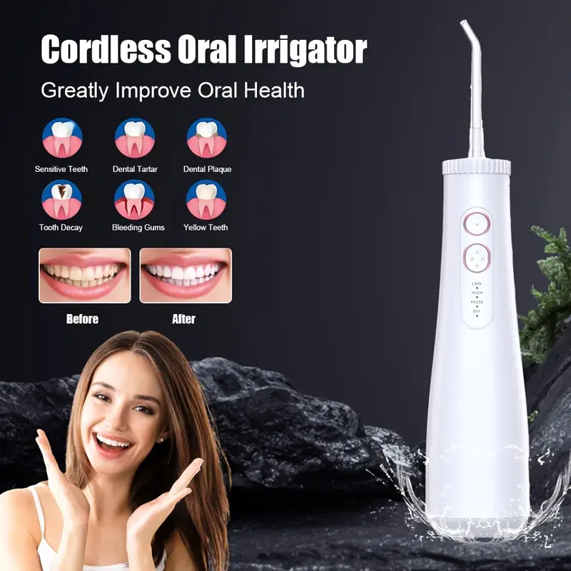 Professional Oral Hygiene Oral Irrigator IPX7 Waterproof  Tips Oral Care Appliances Rechargeable Water Flosser Cleaning details 1