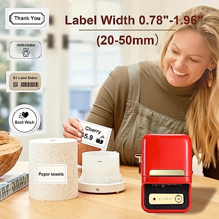 Niimbot Handheld BT Wireless Label Maker Machine Thermal Label Printer with  1 Roll Thermal Paper