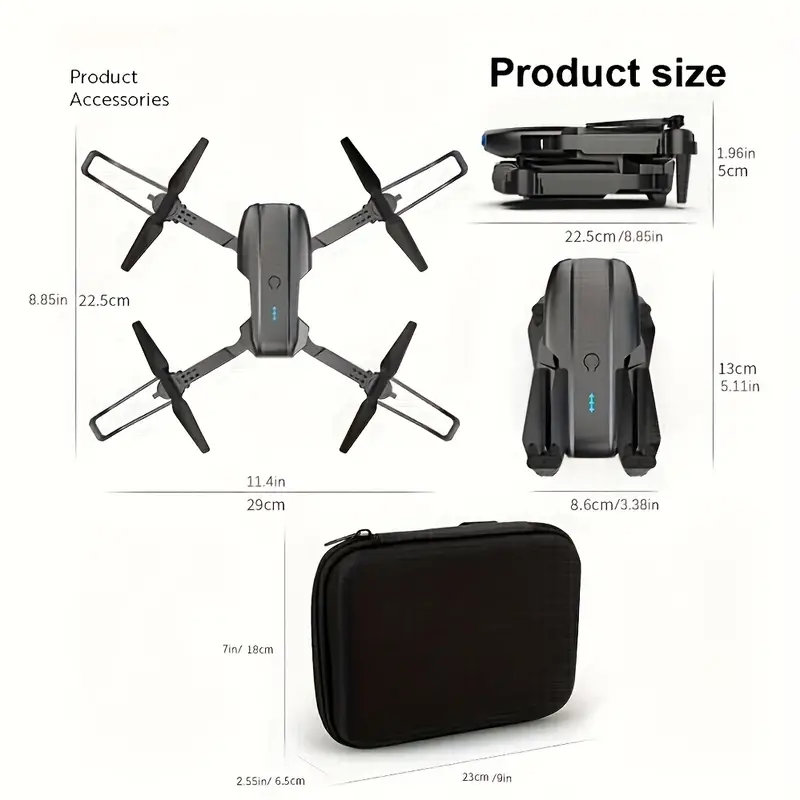e99 k3 pro upgraded drone with hd camera long endurance dual battery wifi connection app fpv hd double folding rc quadcopter altitude hold one key take off remote control details 5