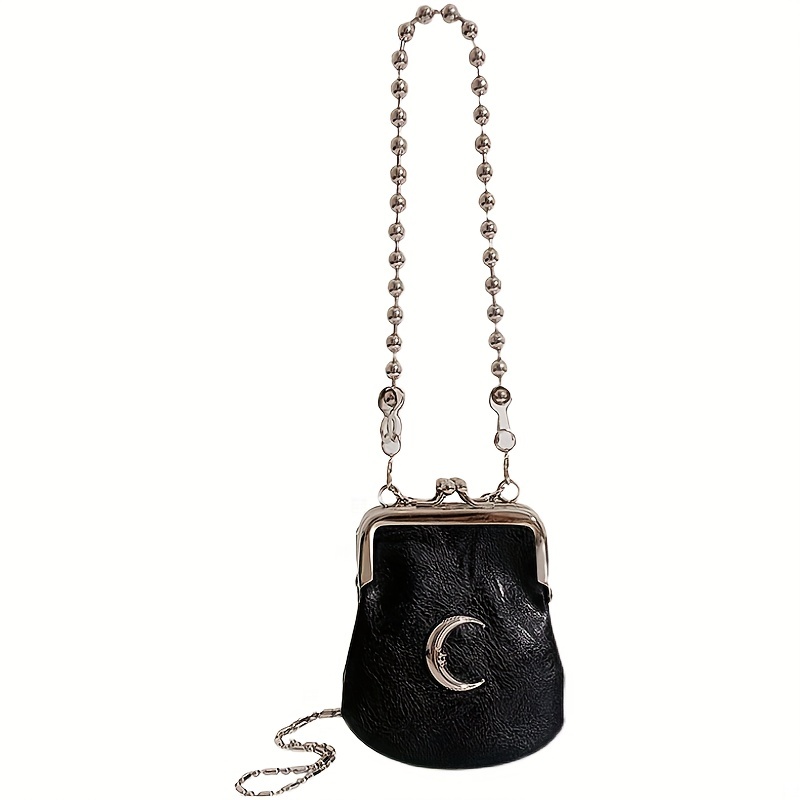 Mini Chain Crossbody Bag Y2k Dark Style Clip Purse Trendy - Temu