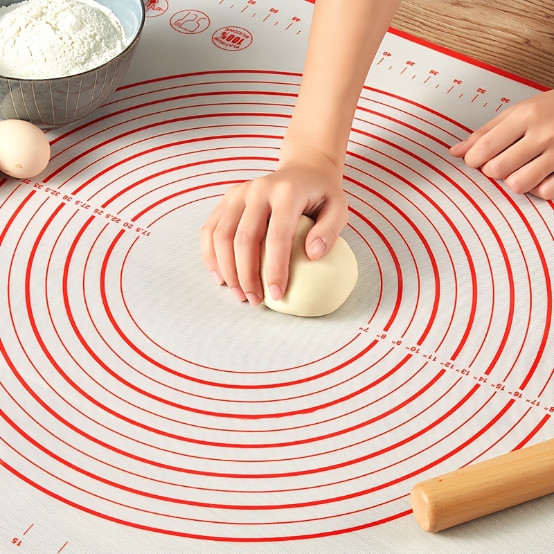 Rolling Pin and Pastry Baking Mat Set, iMounTEK Rolling Pins with Adjustable Thickness Rings, Stainless Steel Dough Roller for Baking Fondant, Pizza