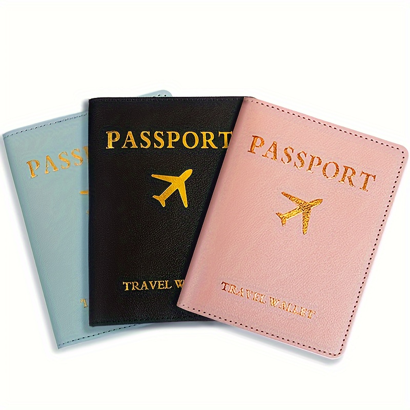 Porte passeport Couverture De Passeport En Cuir PU Étui De - Temu France