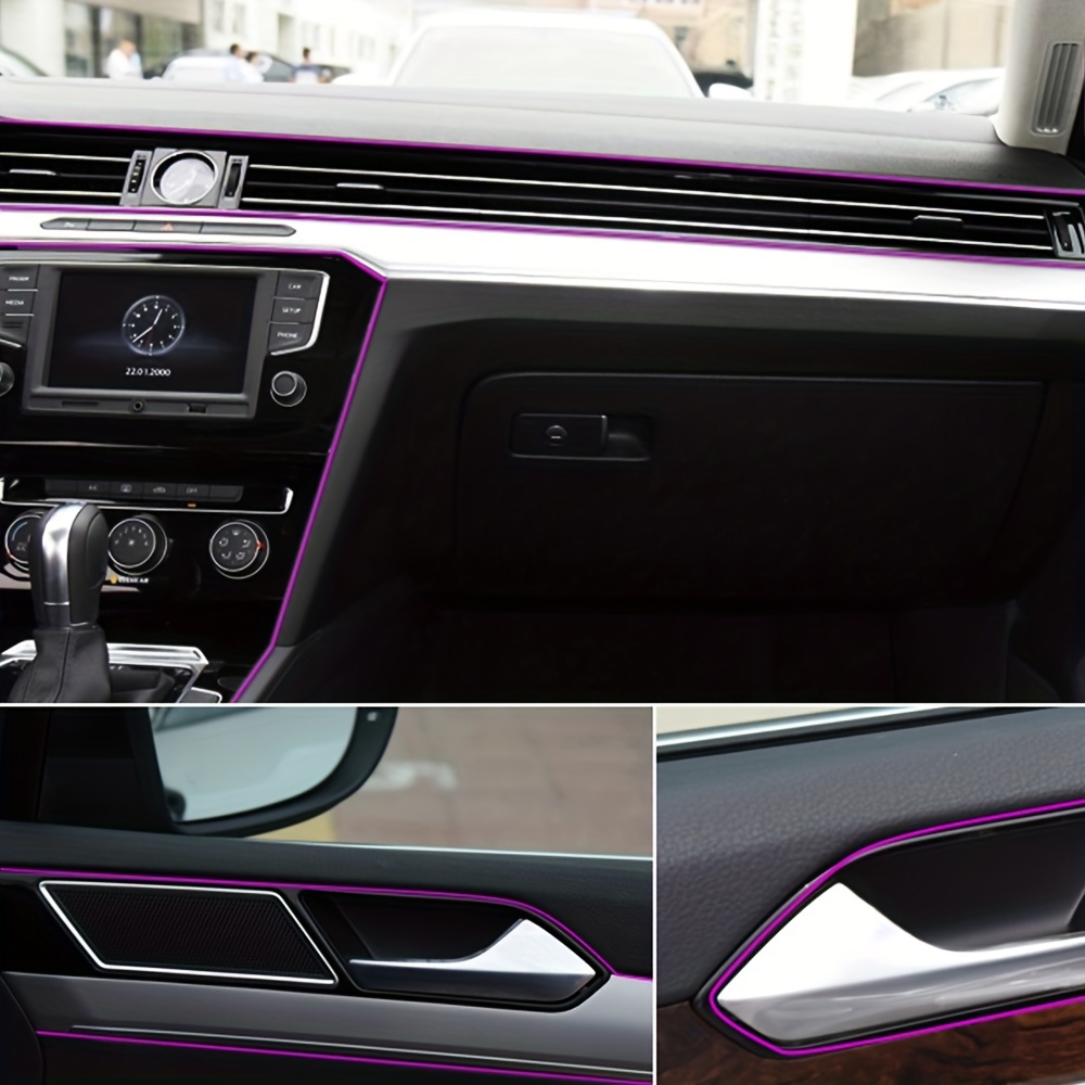 Purple Car Decoration Strip Car Interior Decoration Line Interior  Modification Special Car Door Panel Crevice Strip, Shop Temu Start Saving