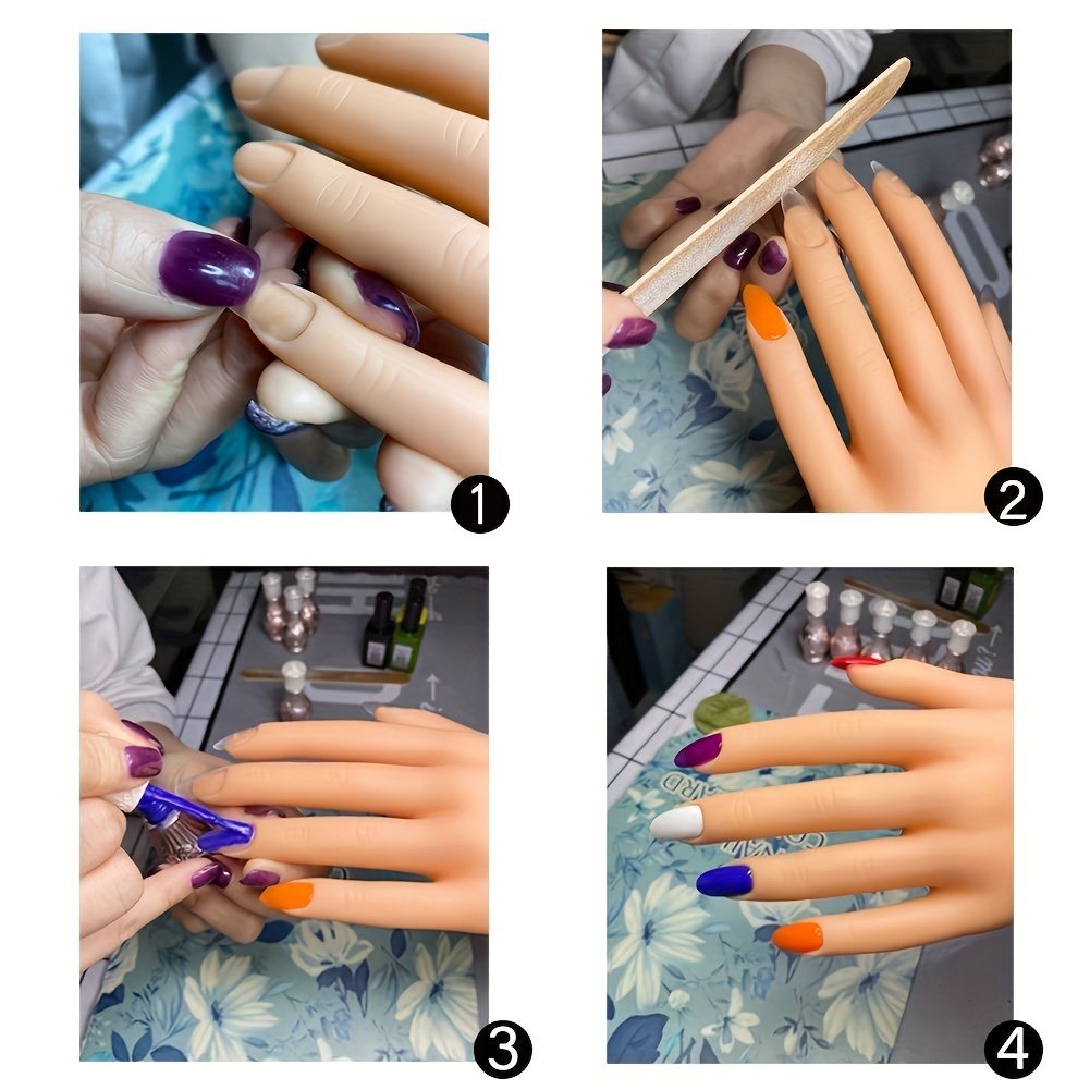 Flexible Mannequin Hands For Acrylic Nail Practice - Bendable Nude And  Black Fake Hands For Perfect Nail Art - - Temu Italy