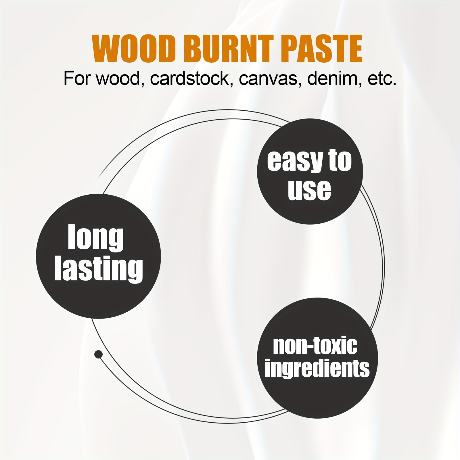 Tiitstoy Wood Burning Paste Camping Outdoor Wood Cloth Combustion Supporting Gel DIY Pyrography Wood Burning Paste 120ml, Size: Free size, Black