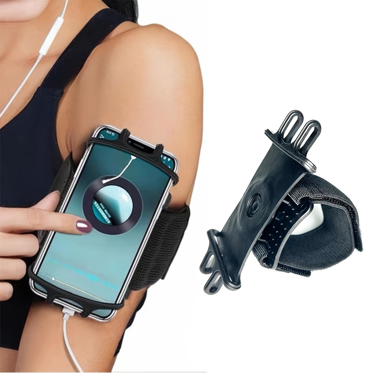 Fascia da braccio/cinturino sportivo staccabile con supporto per telefono  regolabile per la corsa in bicicletta, compatibile con tutti i telefoni -  Temu Italy