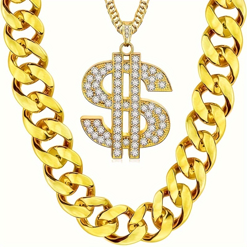 Largemouth 40 Heavy Rope Chain Old School Rapper Costume Bling!! (Gold)