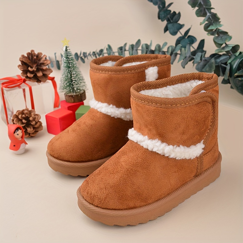 Comfortable Slip Snow Boots Baby Girls Soft Warm Plus Fleece - Temu