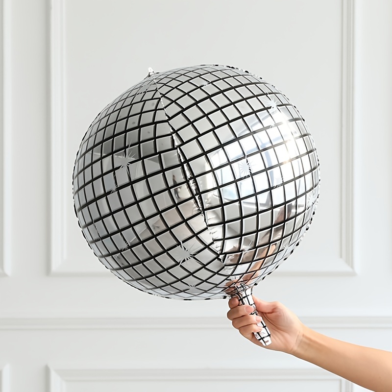 12 Pieces, Disco Ball Balloons, 22 Inch - Disco Party Decorations, 4D Disco  B