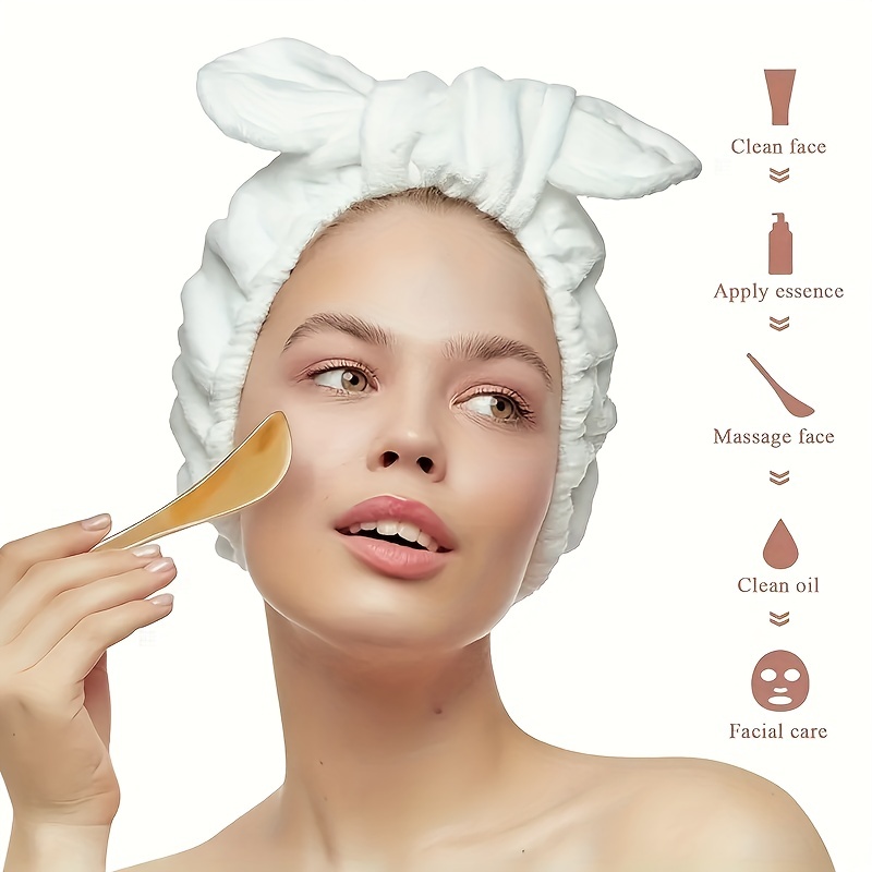 Eye Cream Massage Stick & Rose Essential Set with Gua Sha Board